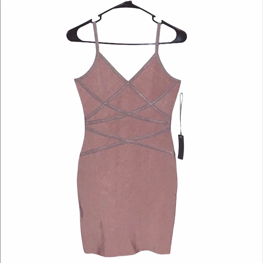Color Block Bodycon Bandage Dress